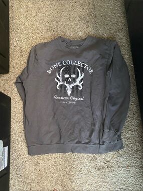 Bone Collector Men's Crewneck Sweatshirt — Charcoal